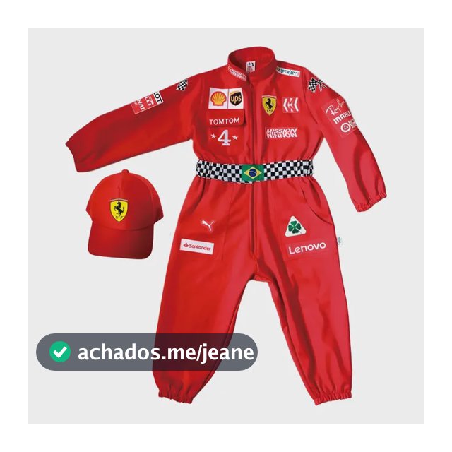 Macacão Infantil Piloto Fórmula 1 Personalizado Nome E Idade