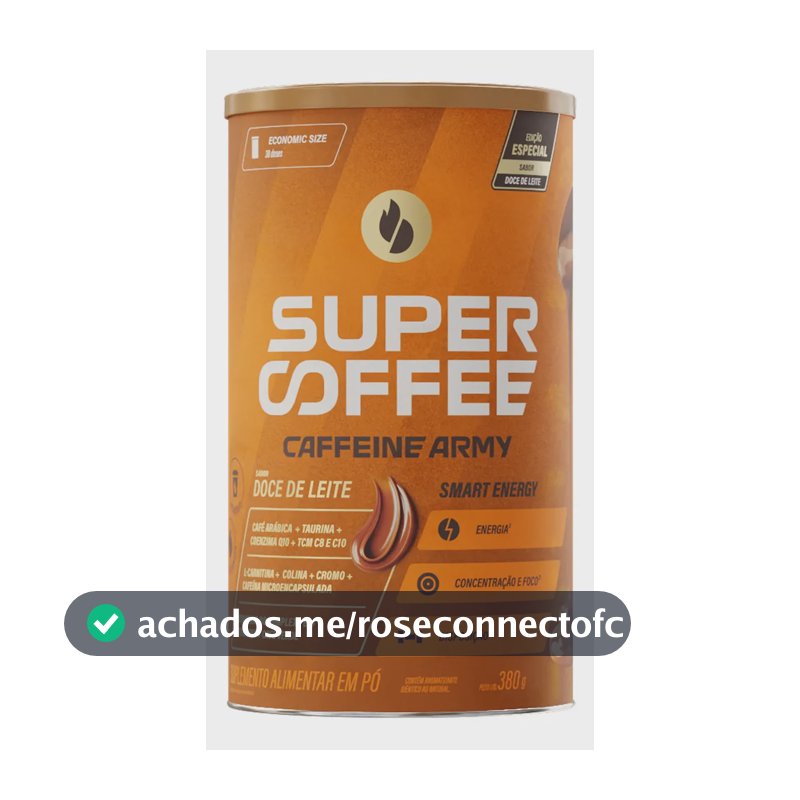 Cafeína Caffeine Army Supercoffee Classic Size em pó sabor Doce de leite x 380g