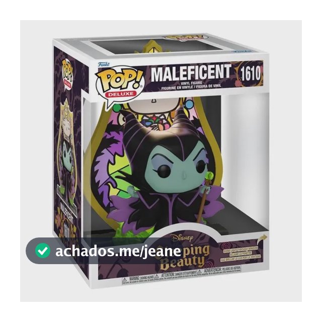 Boneco Funko Pop! Deluxe Disney Vilões - Malévola Com Vitral