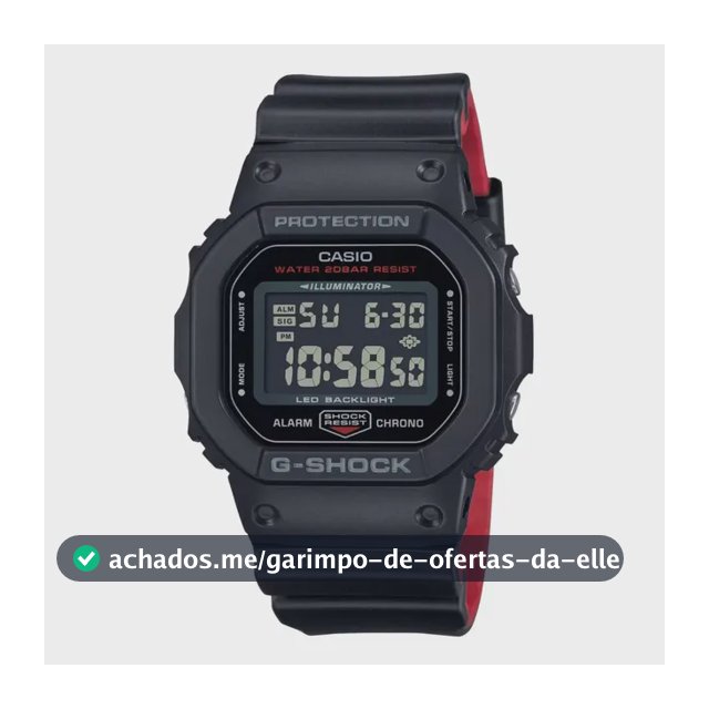Relógio Casio G-shock Masculino Digital Dw-5600uhr-1dr