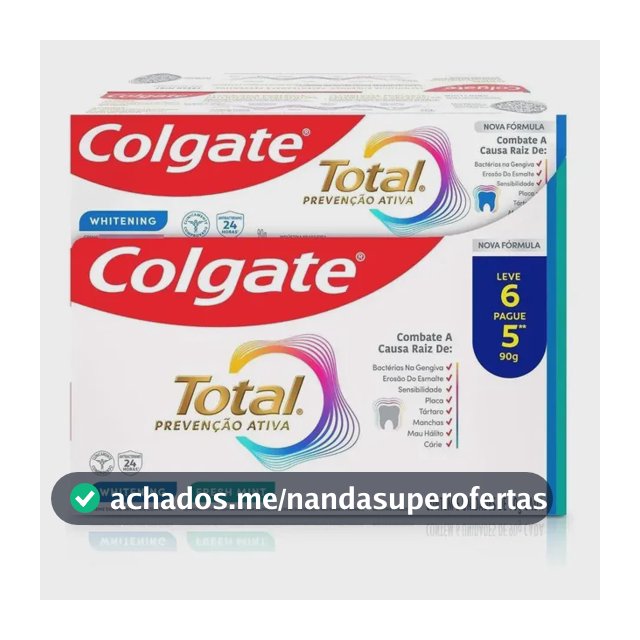 Creme Dental Colgate Total 12 Whitenin & Fresh 90g L 6 P 5