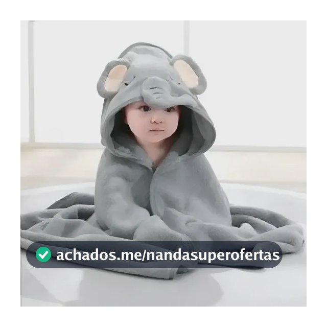 Toalha Bebe Infantil Macia Com Capuz Grande Forrada Durável Cor Cinza-escuro