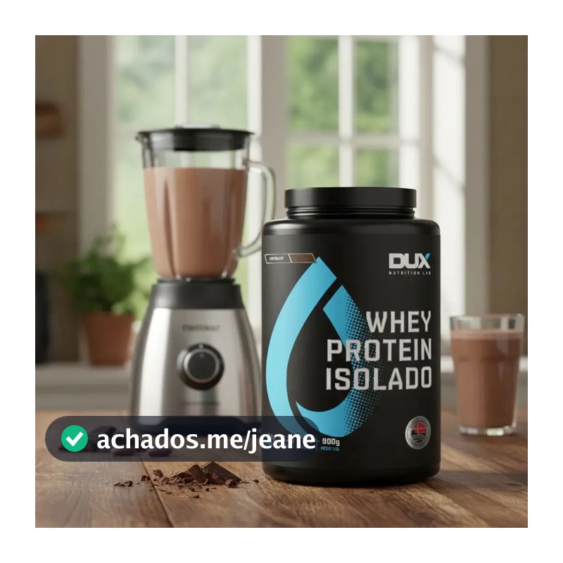 Whey Protein Isolado Dux Nutrition - Pote 900g Chocolate