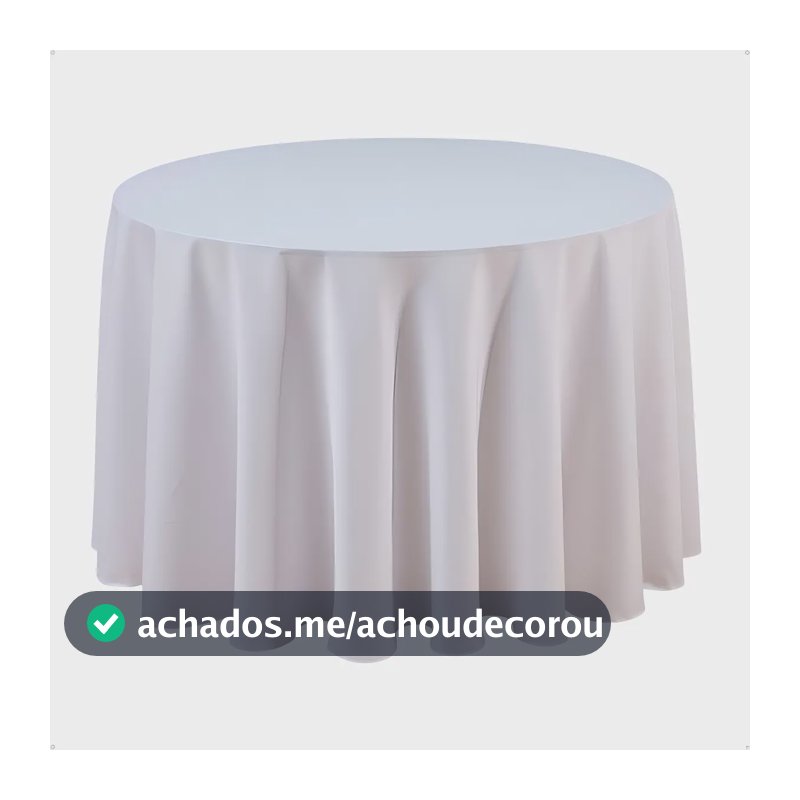 Toalha De Mesa Redonda 2,20 Metros Diâmetro Oxford Lisa Lavável Para Festa Buffet Com Bainha Industrial