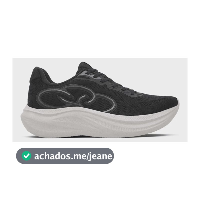 Tênis Masculino Rush Olympikus Preto Liso 40 Br