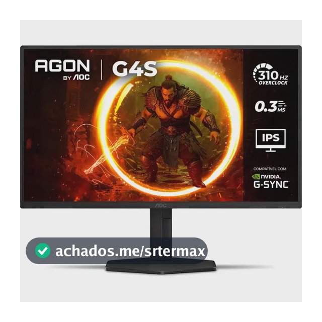 Monitor Gamer AOC AGON G4S 25" 310Hz 0.3ms HDR400 IPS Base Ajustável 25G4S/P Preto