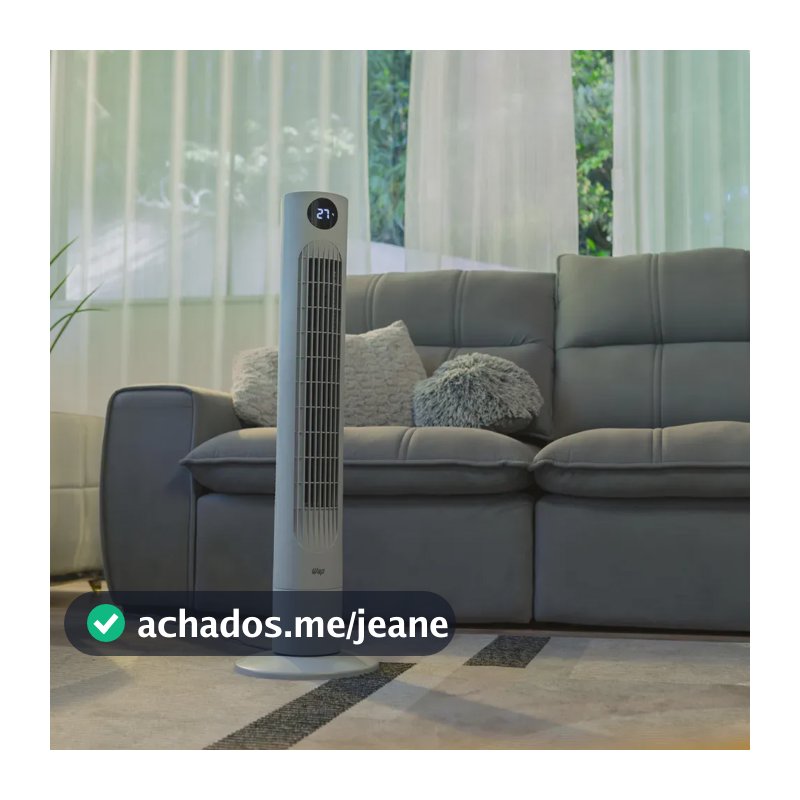 Ventilador Torre Wap Air Breeze Digital Display Touch Cinza 127v