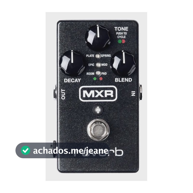 Pedal de Efeito Reverb MXR M300 para Guitarra Elétrica Preto