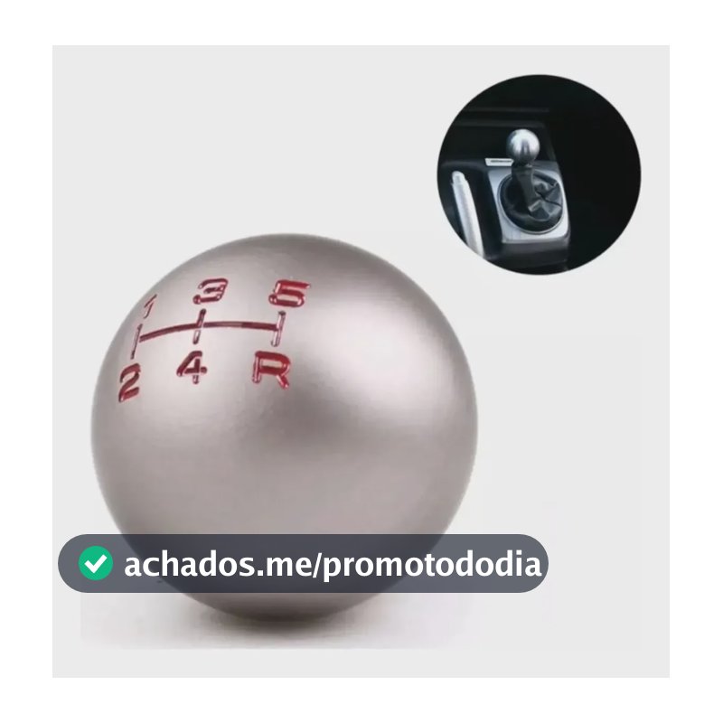 Manopla Bola Câmbio Prateada Compatível Civic Si 5m