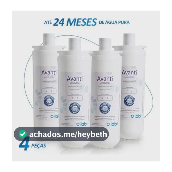 Kit 4 Refil Filtro Ibbl Avanti Girou Trocou Mio Vivax Cor Branco