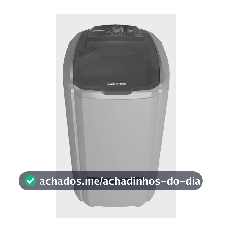 Tanquinho Lavadora Semi Automática Colormaq Ecomax Lcs 20kg Cor Prata