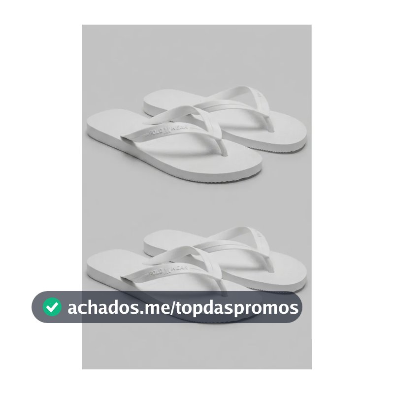 Kit 2 Chinelos Antiderrapantes Polo Wear Original Branco 43/44