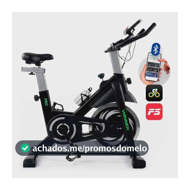 Bicicleta Spinning Winnek Enduro Com Roda de Inércia de 20kg e Bluetooth