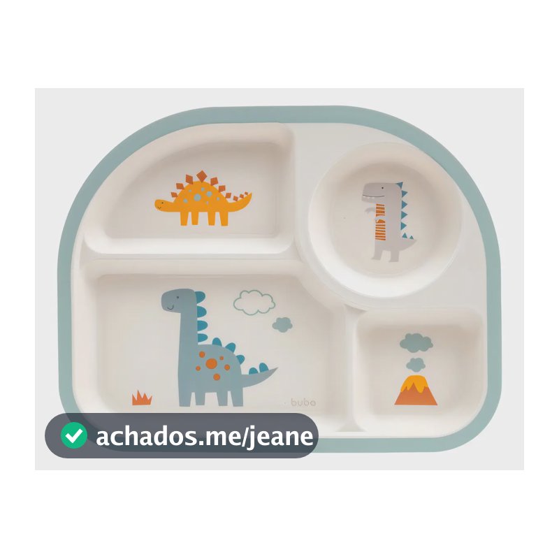 Prato Infantil Com Divisória Magic Dino 19676