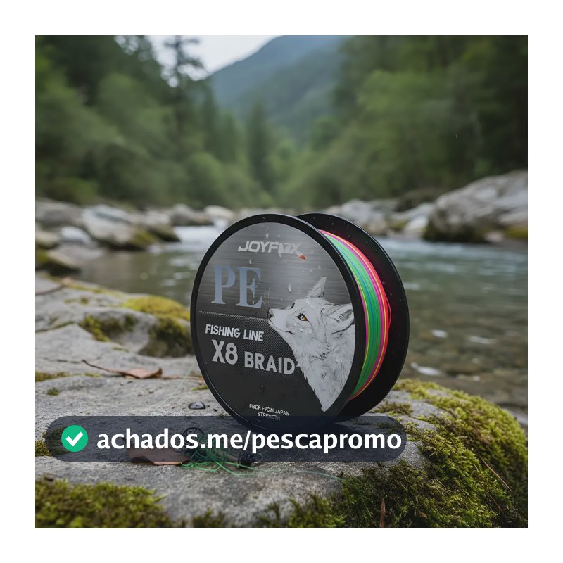 Linha De Pesca Multifilamento 8 Fio 300m Carretel Joyfox 8x Multicolorida 0.370mm 60lb