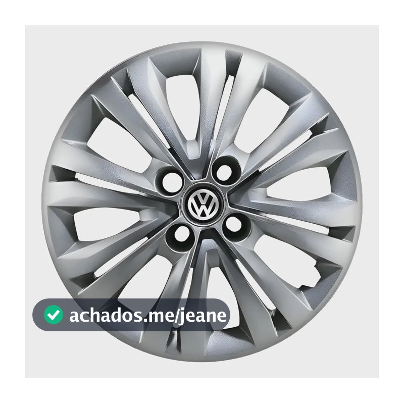Jogo De Calotas Vw Aro 14 Gol Saveiro Voyage Com Emblema Prata