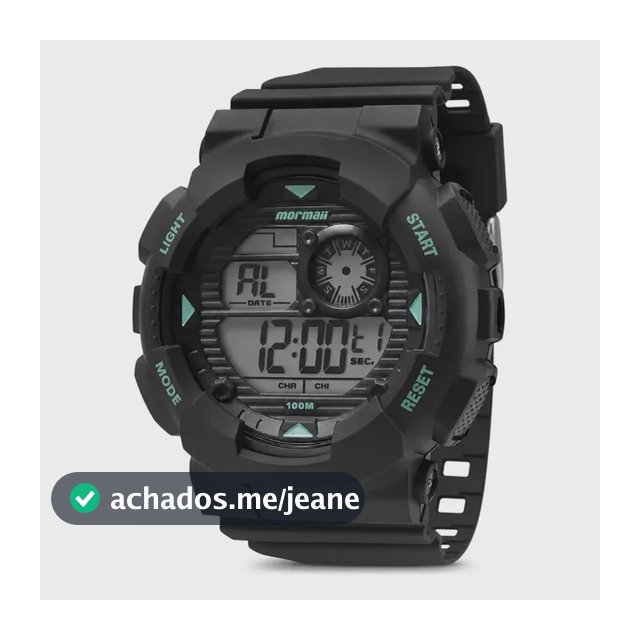 Relógio Digital Masculino Mormaii Wave Preto 24h