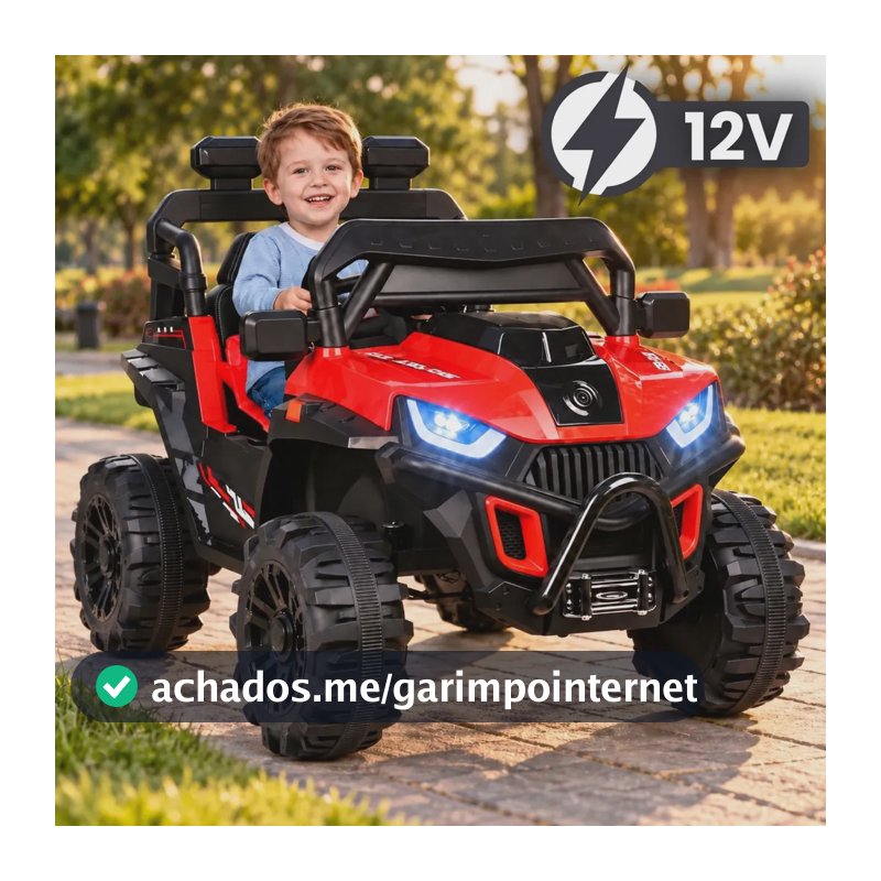 Carrinho Elétrico Infantil 12v Brinquedo Mini Carro Passeio Voltagem do carregador