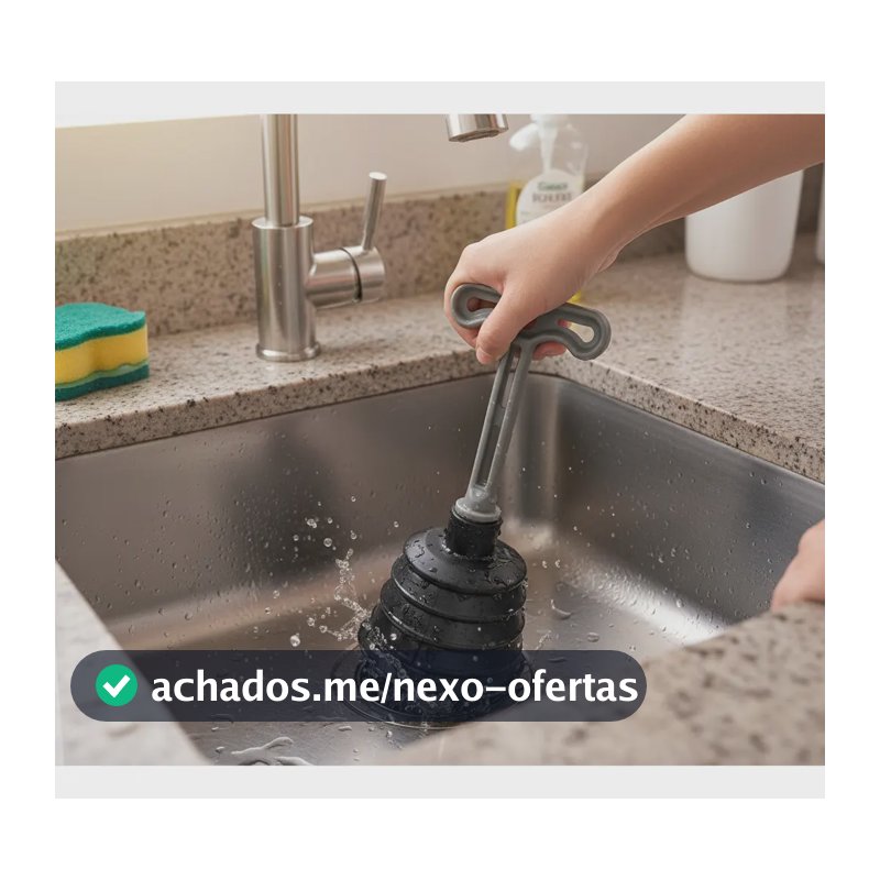 1 Desentupidor Pia Ralos Cozinha Banheiro Sanfonado Cabo