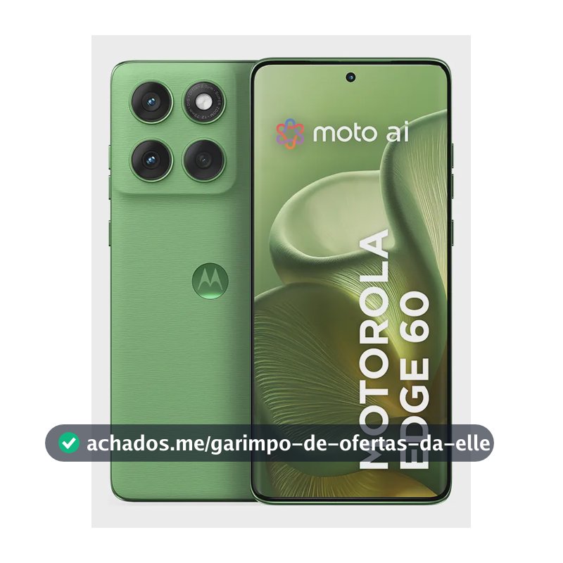 Smartphone Motorola Edge 60 5g - 512gb 12gb Ram+12gb Ram Boost, Tela Quad-curve Moto Ai 50mp Sony Camera Ultrarresistencia Militar Ip68 + Ip69 - Verde