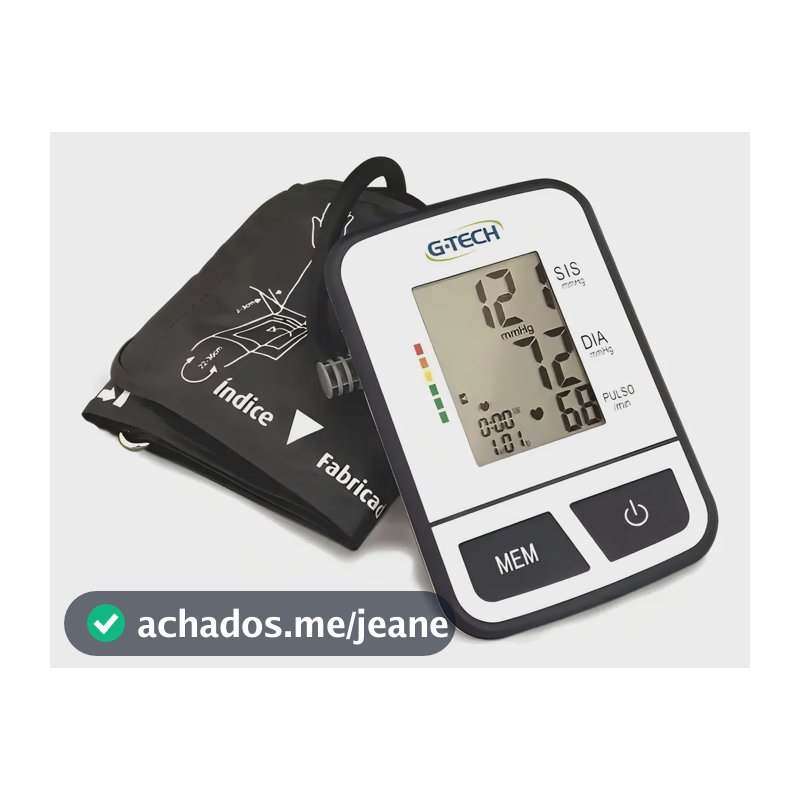 Aparelho de medir pressão digital de braço G-tech BSP11 cor branco com preto