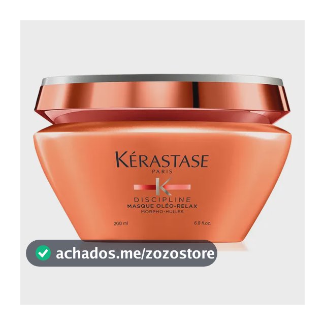 Máscara Capilar de Hidratação Intensa Anti-Frizz com Proteção Térmica até 230ºC para Cabelos Secos e Indisciplinados, Discipline Oléo-Relax, Kérastase 200ml