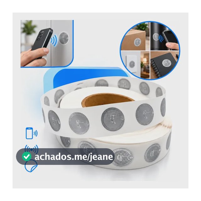 Kit 50 Tag Nfc 13,56mhz Etiqueta De Leitura Regravável Ntag
