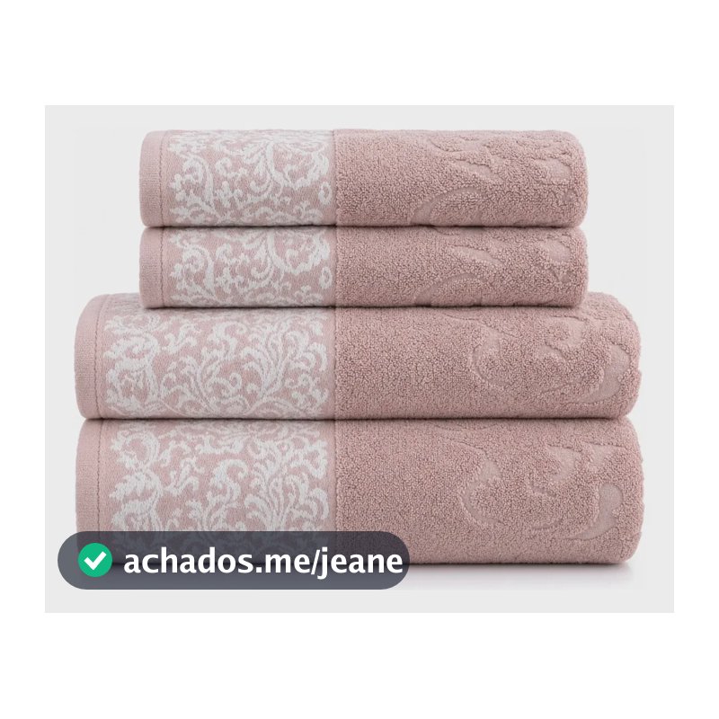 Jogo De Toalha De Banho 4 Peças Jacquard Medalhão Corttex 2 Toalhas De Rosto E 2 Toalhas De Banho Toalha De Hotel Luxo Azaleia