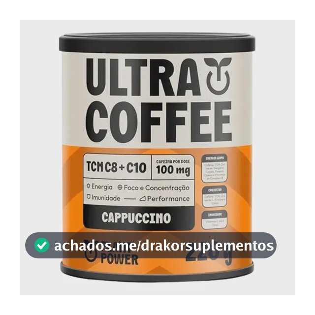 Ultra Coffee Cappuccino Energia, Foco E Performance 220g Cappuccino