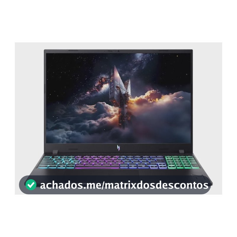 Notebook Acer Nitro 58mm C5 8gb Ram 512gb Ssd Rtx5060 Linux Preto