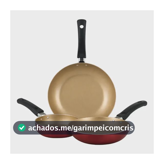 Jogo De frigideiras 3 peças 14 18 24cm Cereja Nacional