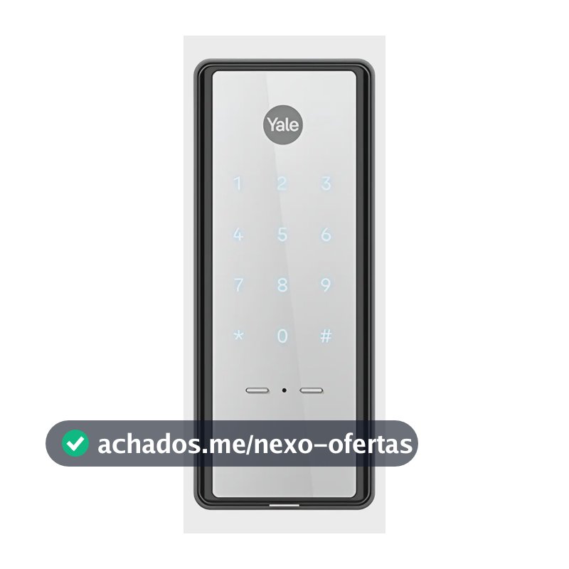 Fechadura Digital Yale Reflecta Sobrepor Espelhada Senha IP55 Externa Resistente Chuva Sol