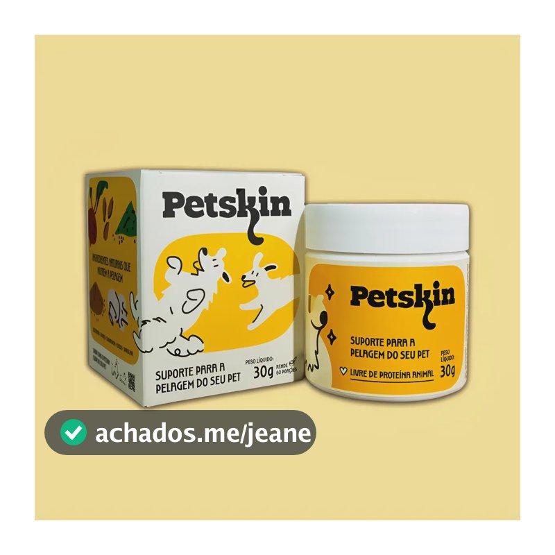 Petskin - Suplemento Vitamínico Para Dermatite Em Cães/gatos