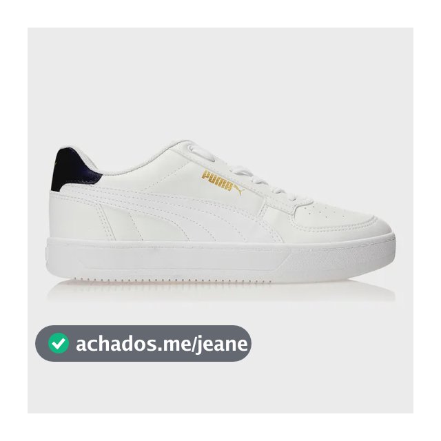 Tênis Masculino Caven 2.0 Puma Puma White-puma Navy-puma Team Gold Liso 40