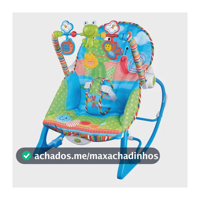 Cadeirinha Descanso Bebe Musical Maxi Baby Até 18kgs Azul