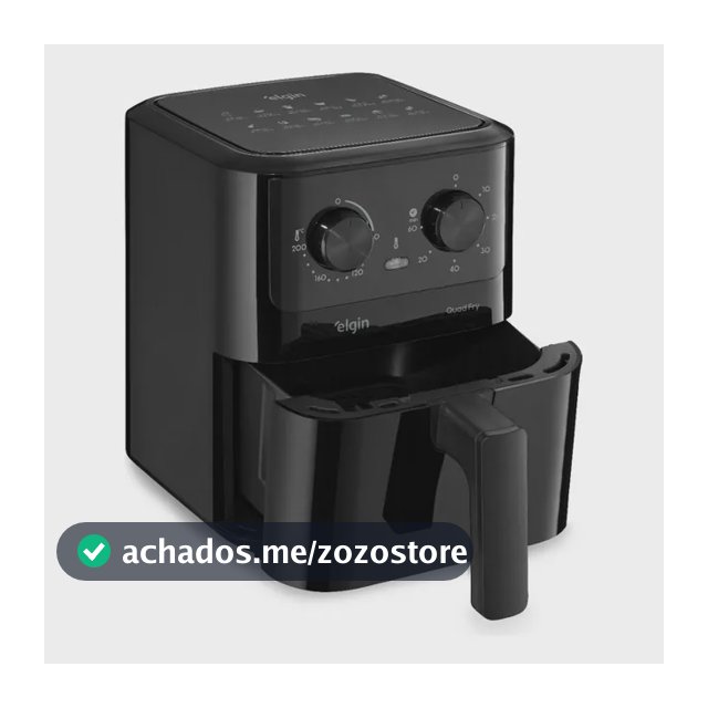 Fritadeira Elétrica Air Fryer Quad Fry 4,2 L,1400w Preto Elgin