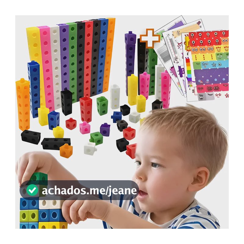 Numberblocks Brinquedo Educativo Cubos Matemáticos Didáticos 100 Numberblocks