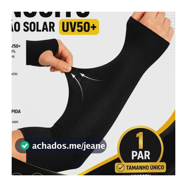 Manguito Uv50+ Proteção Solar Moto Ciclismo Corrida Pesca Mangote Braço Compressão Esporte Manga Futebol Corrida Dasv Único Preto