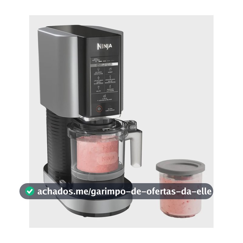 Sorveteira Ninja Creami 7 Opções Diferentes de Sorvete Fácil de Usar em 3 Etapas Pronto em Até 24 Horas