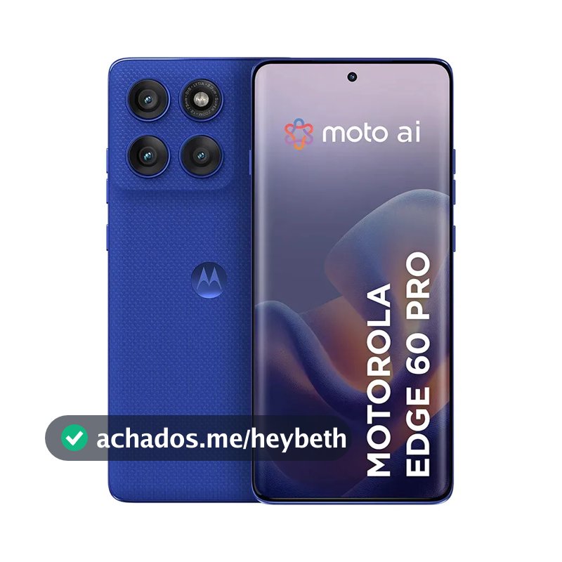 Smartphone Motorola Edge 60 Pro 5g - 256gb 12gb Ram+12gb Ram Boost, Tela Quad-curve Moto Ai 50mp Sony Camera Ultrarresistencia Militar Ip68 + Ip69 - Azul