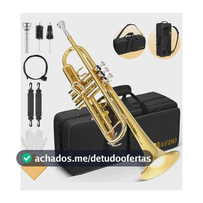Vedo Trompete Iniciantes Instrumentos Em Si Bemol Com Bocal Cor Dourado