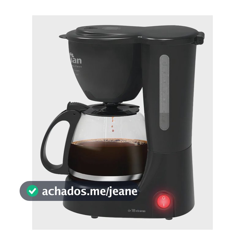 Cafeteira Elétrica Cf-102 Kian 18 Xícaras 650w Cor Preto
