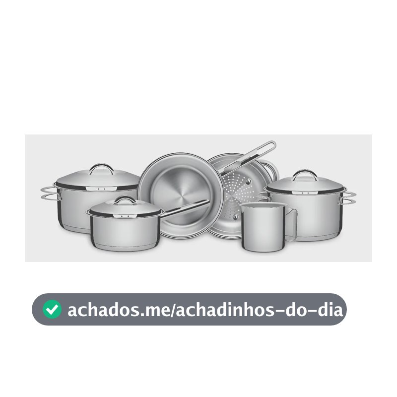 Kit Jogo De Panelas Solar 6 Peças com Fundo Triplo e Tampas de Inox Tramontina