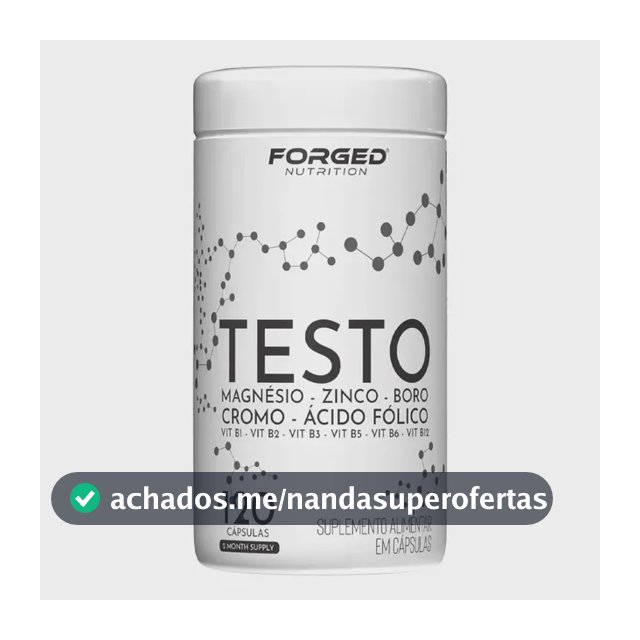 Testo Forged - Zinco, Magnésio, Boro, Cromo, Vitamina D3, B12 - 120 Cápsulas - Forged Nutrition
