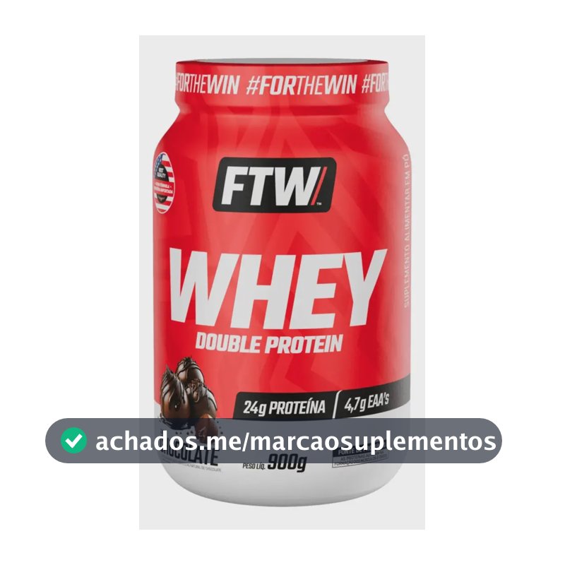 Whey Double Protein 900g Sabor Chocolate - FTW