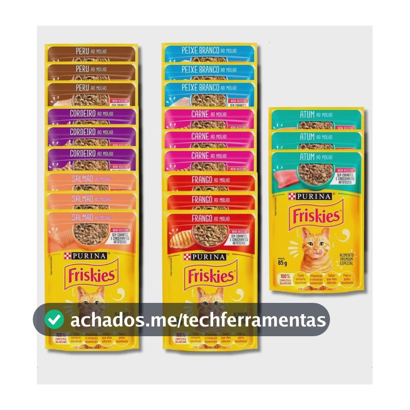 Friskies Ração Gatos Adultos Kit 21 Saches Sortidos