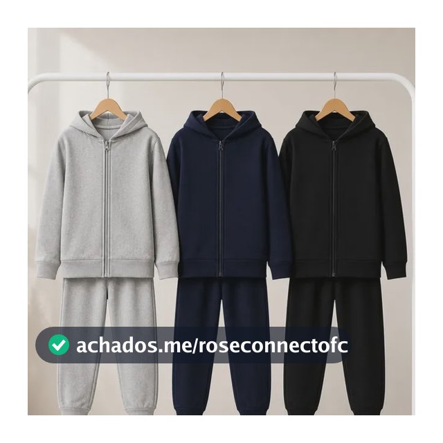 Conjunto Moletom Infantil Menino Peluciado Com Capuz E Zíper