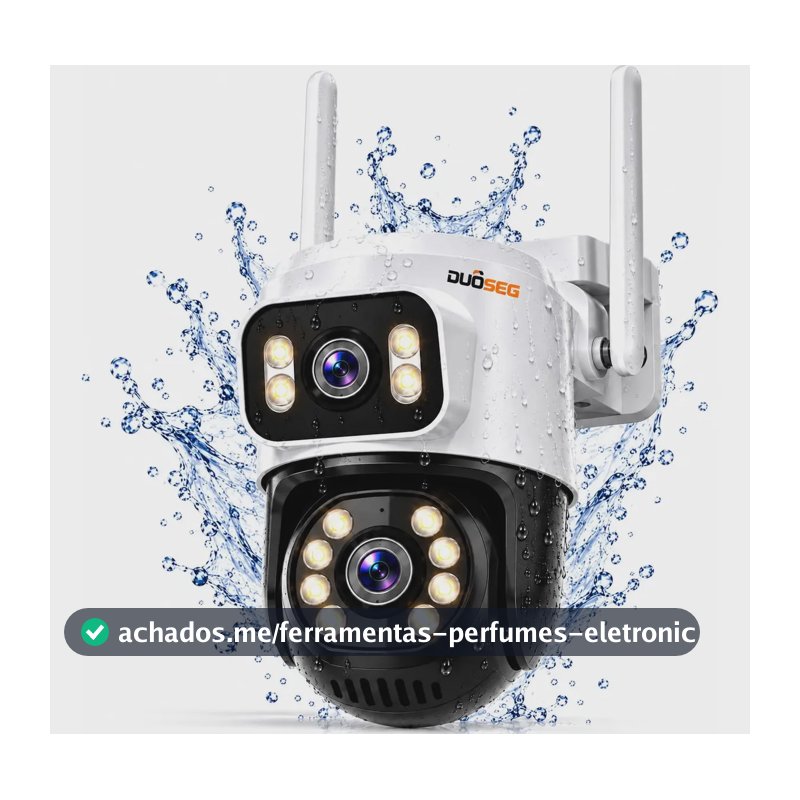 Câmera de Segurança Wi-Fi A28B 4K Dupla Lente Visão Noturna Colorida Full Hd Externa Prova D'água Ip66 Sensor Movimento iCSee DUOSEG