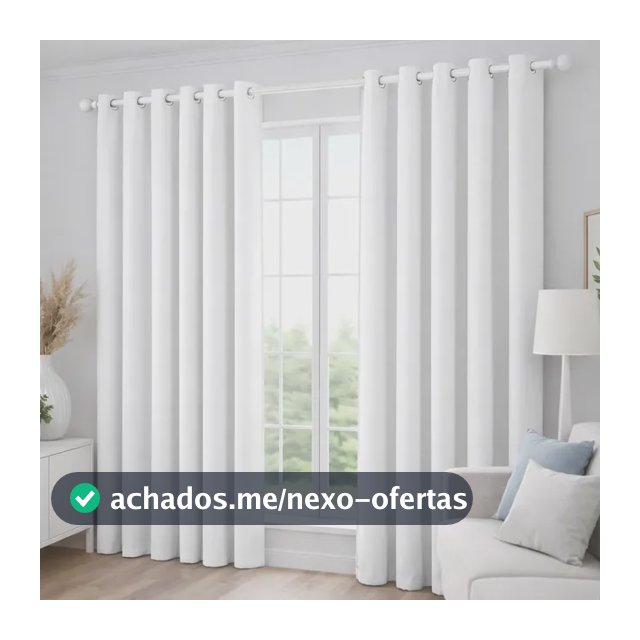 Cortina Tecido Grosso 300x230 Oxford 2 Folhas Sala/quarto