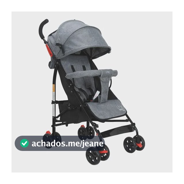 Carrinho de Bebê Guarda Chuva LINK Até 15kgs Maxi Baby - Cinza